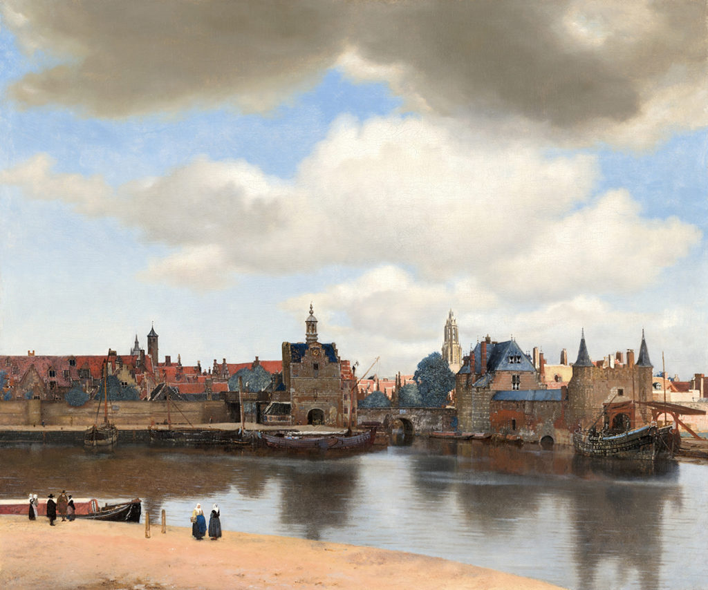 Johannes Vermeer, View of Delft, c. 1660 - 1661. Mauritshuis, The Hague.